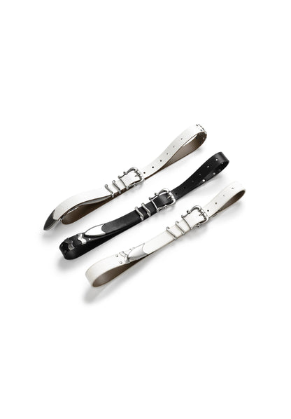 Matte Silver Irises and Foil Engraving Cowhide Belt [ID:0530BE]