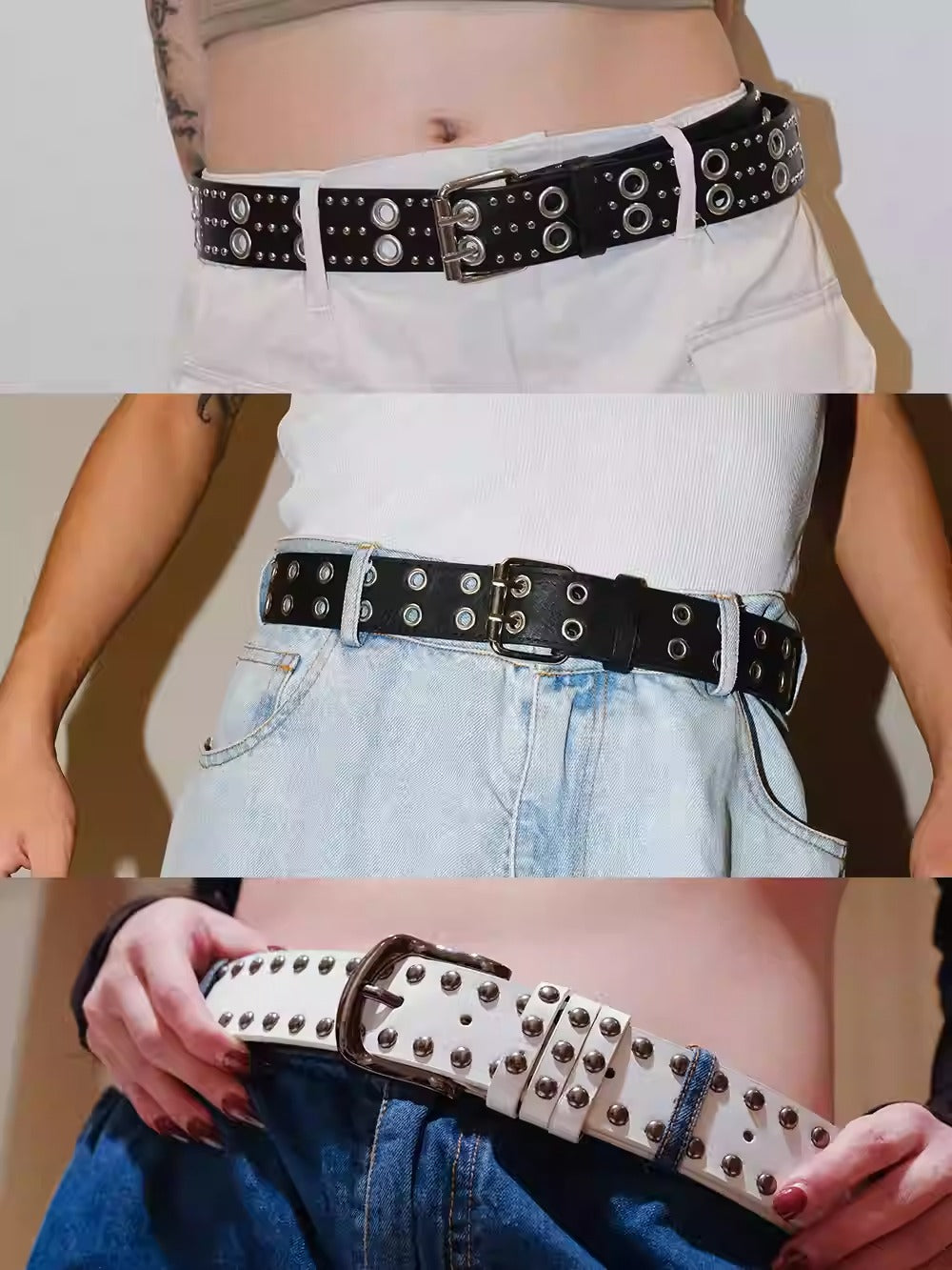 Vintage Street Punk Design Adjustable Metal Wide Belt [ID:0533BE]
