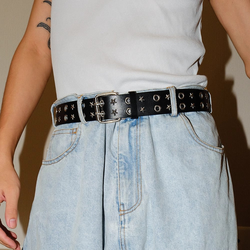 Vintage Street Punk Design Adjustable Metal Wide Belt [ID:0533BE]