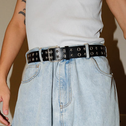 Vintage Street Punk Design Adjustable Metal Wide Belt [ID:0533BE]