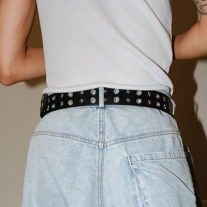 Vintage Street Punk Design Adjustable Metal Wide Belt [ID:0533BE]