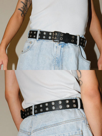 Vintage Street Punk Design Adjustable Metal Wide Belt [ID:0533BE]