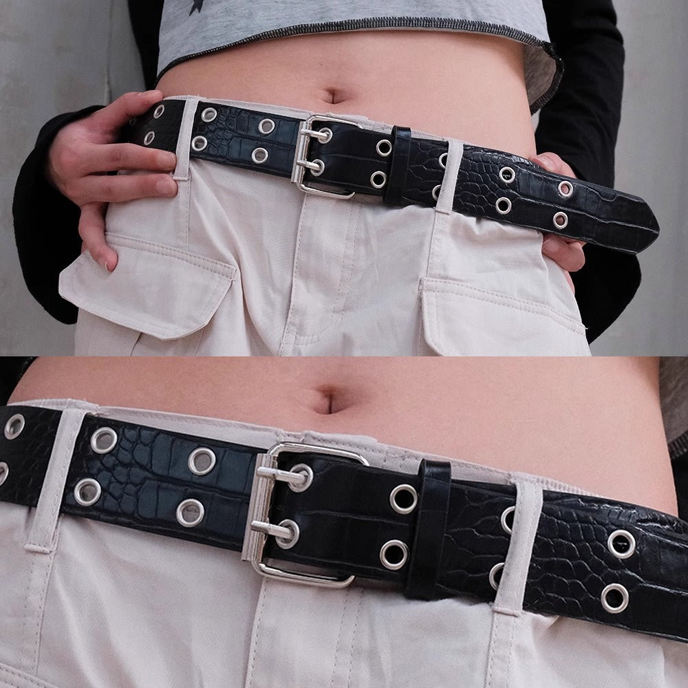 Vintage Street Punk Design Adjustable Metal Wide Belt [ID:0533BE]