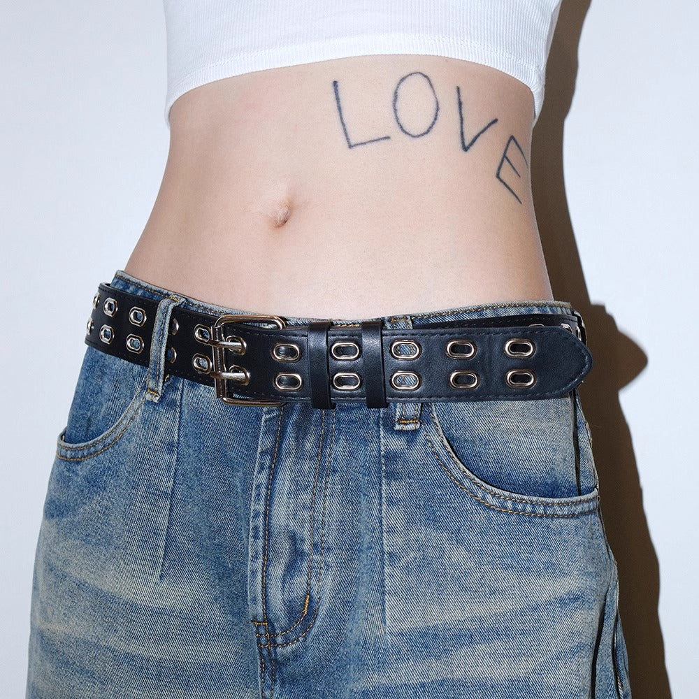 Vintage Street Punk Design Adjustable Metal Wide Belt [ID:0533BE]