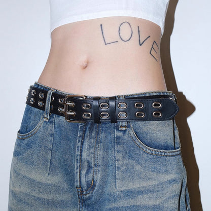 Vintage Street Punk Design Adjustable Metal Wide Belt [ID:0533BE]