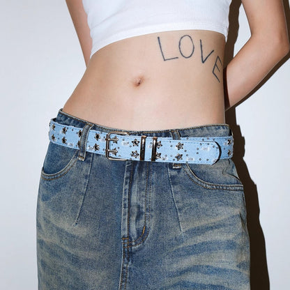Vintage Street Punk Design Adjustable Metal Wide Belt [ID:0533BE]