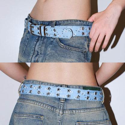 Vintage Street Punk Design Adjustable Metal Wide Belt [ID:0533BE]