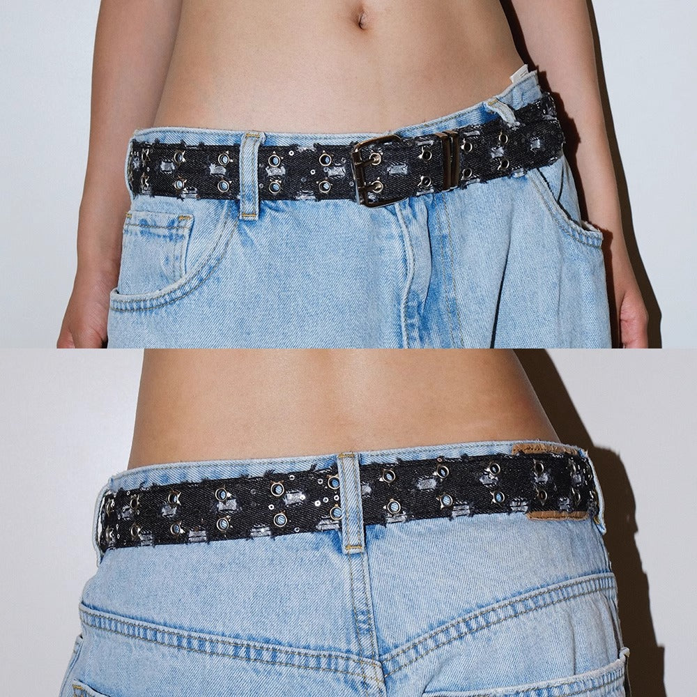 Vintage Street Punk Design Adjustable Metal Wide Belt [ID:0533BE]