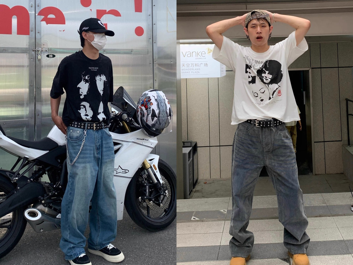 Vintage Street Punk Design Adjustable Metal Wide Belt [ID:0533BE]