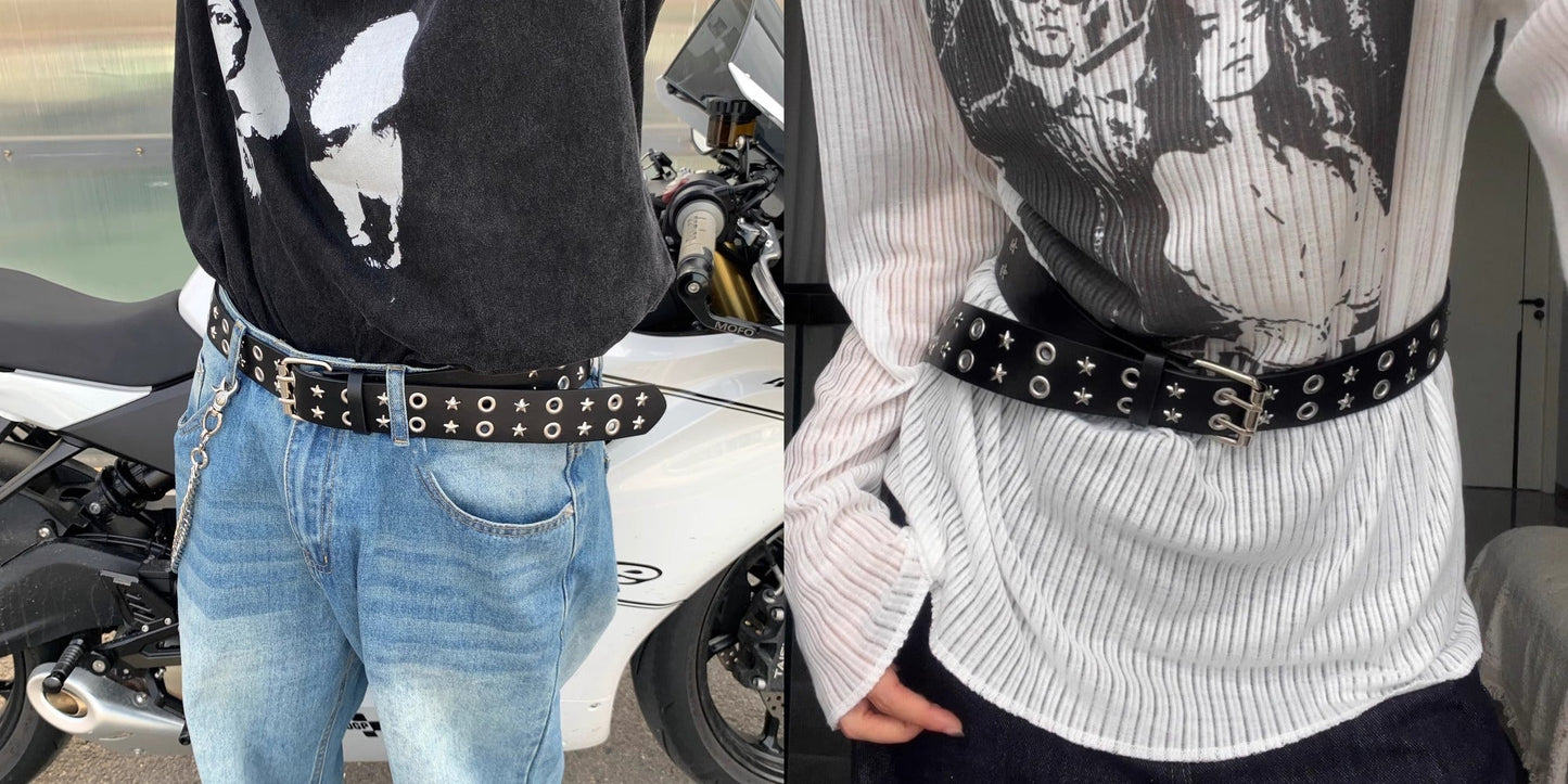 Vintage Street Punk Design Adjustable Metal Wide Belt [ID:0533BE]