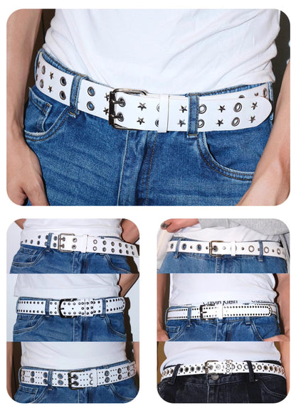 Vintage Street Punk Design Adjustable Metal Wide Belt [ID:0533BE]