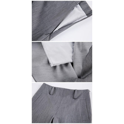 Layered Ruffled Overlay Flared Basic Straight Skirt Pants [ID:0536PA]