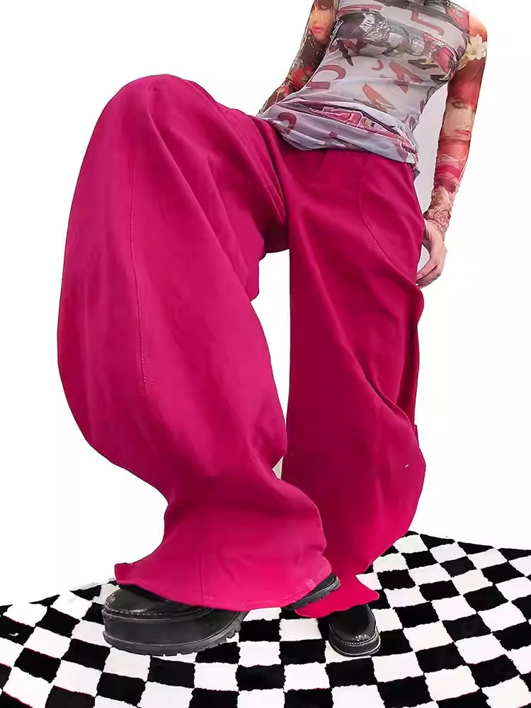 Vintage Dragon Fruit Banana Cut Flared Denim Pants [ID:0545PA]