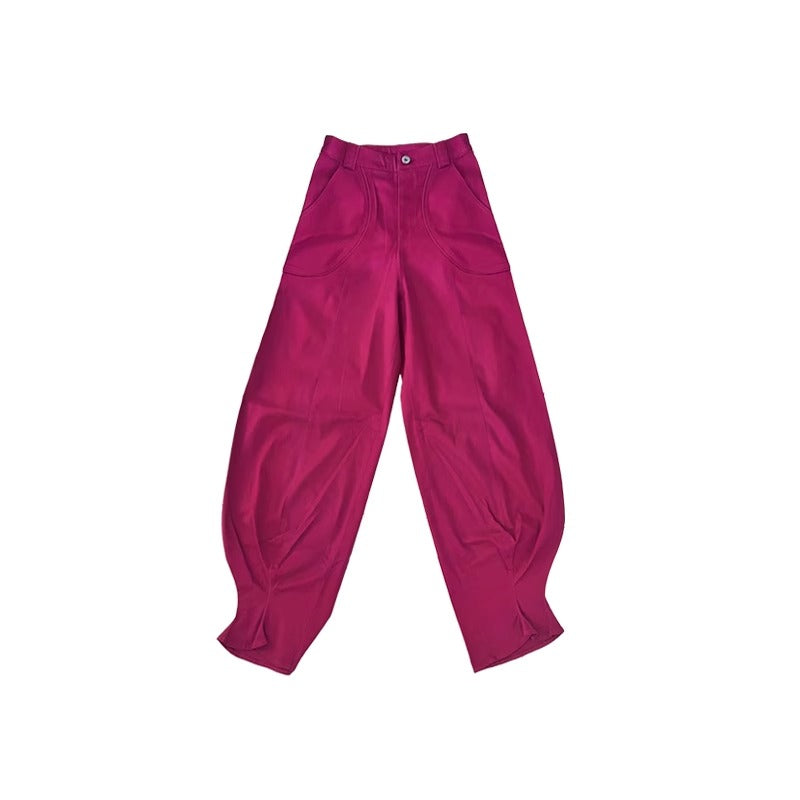 Vintage Dragon Fruit Banana Cut Flared Denim Pants [ID:0545PA]