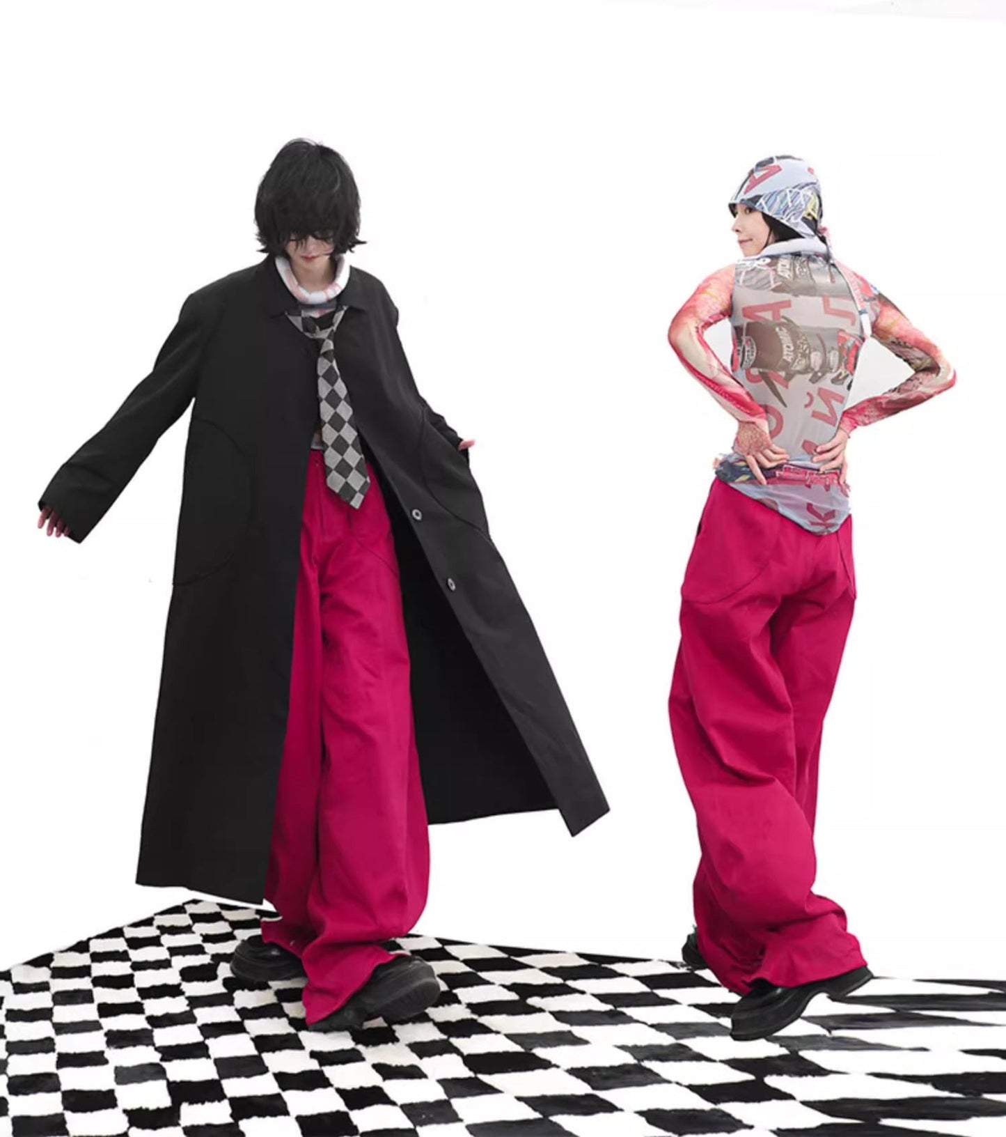 Vintage Dragon Fruit Banana Cut Flared Denim Pants [ID:0545PA]