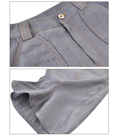 Vintage Dragon Fruit Banana Cut Flared Denim Pants [ID:0545PA]