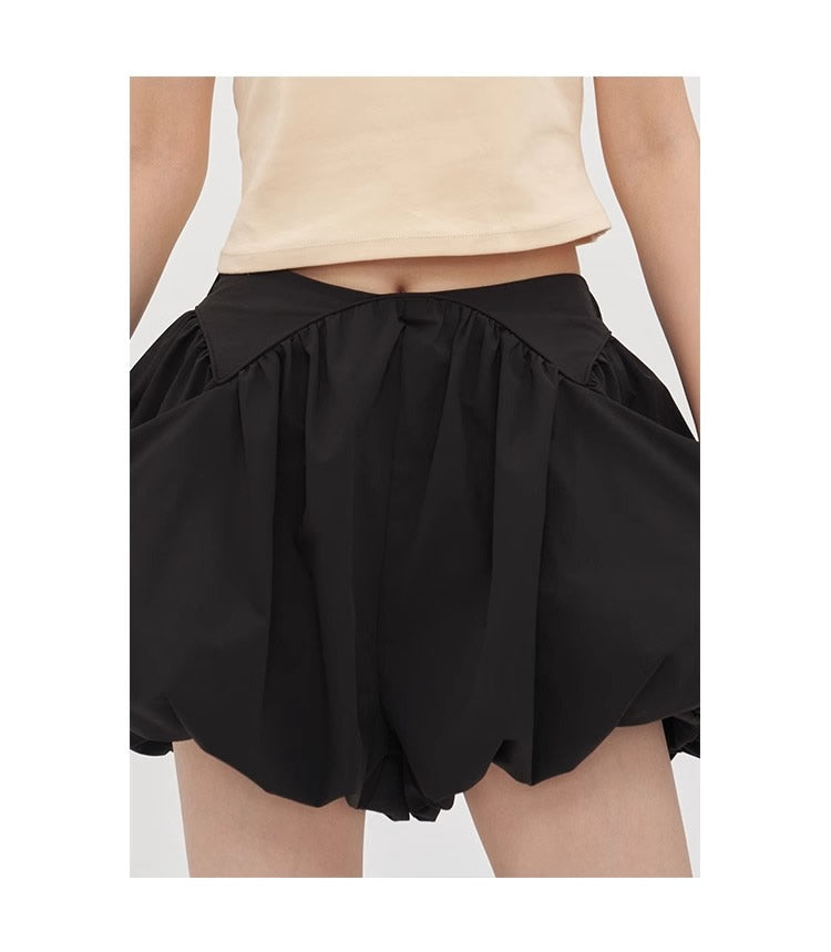 Balloon Bubble Skirt Pants High Waist Loose Shorts [ID:0546SK]