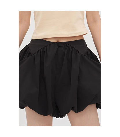 Balloon Bubble Skirt Pants High Waist Loose Shorts [ID:0546SK]
