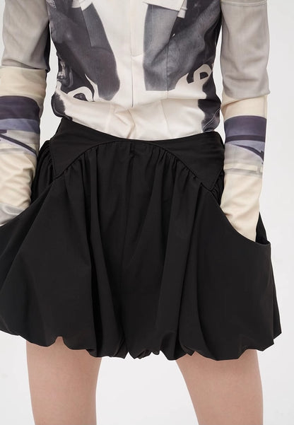 Balloon Bubble Skirt Pants High Waist Loose Shorts [ID:0546SK]