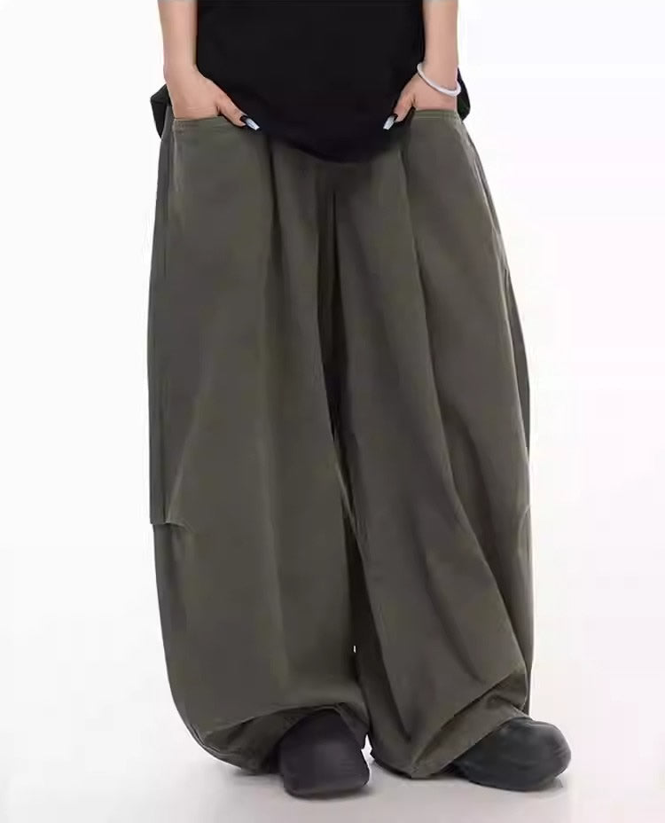 Summer Lightweight Solid Blade-Cut Wide-Leg Pants [ID:0548PA]