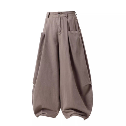 Summer Lightweight Solid Blade-Cut Wide-Leg Pants [ID:0548PA]
