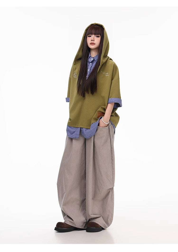 Summer Lightweight Solid Blade-Cut Wide-Leg Pants [ID:0548PA]