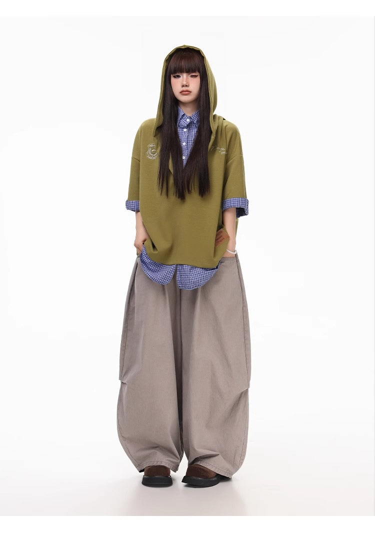 Summer Lightweight Solid Blade-Cut Wide-Leg Pants [ID:0548PA]