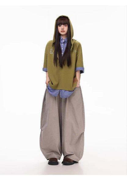 Summer Lightweight Solid Blade-Cut Wide-Leg Pants [ID:0548PA]