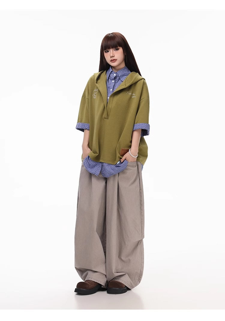 Summer Lightweight Solid Blade-Cut Wide-Leg Pants [ID:0548PA]