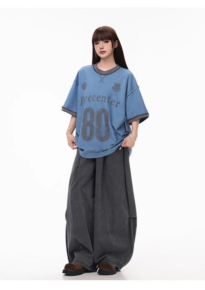 Summer Lightweight Solid Blade-Cut Wide-Leg Pants [ID:0548PA]