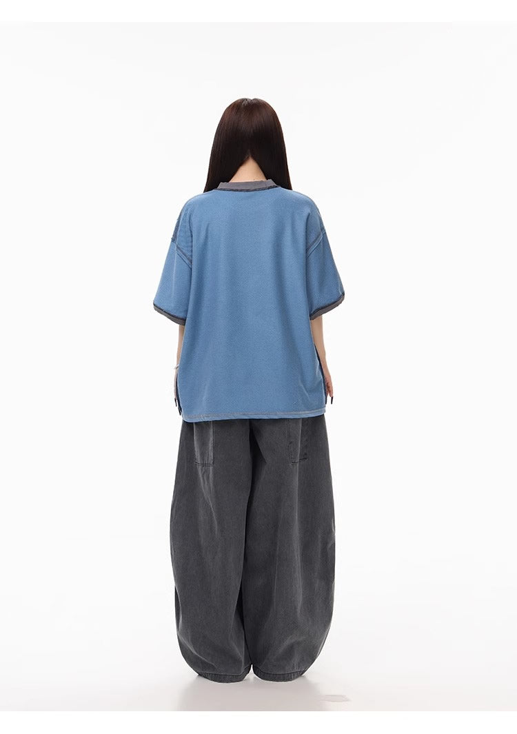 Summer Lightweight Solid Blade-Cut Wide-Leg Pants [ID:0548PA]