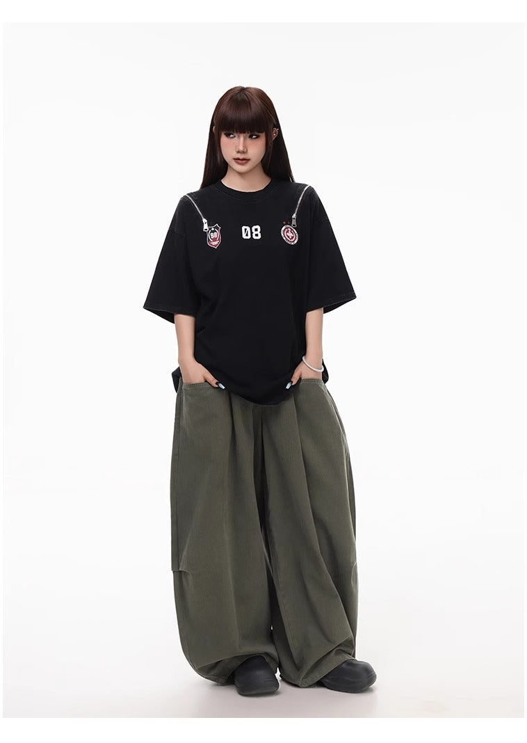 Summer Lightweight Solid Blade-Cut Wide-Leg Pants [ID:0548PA]