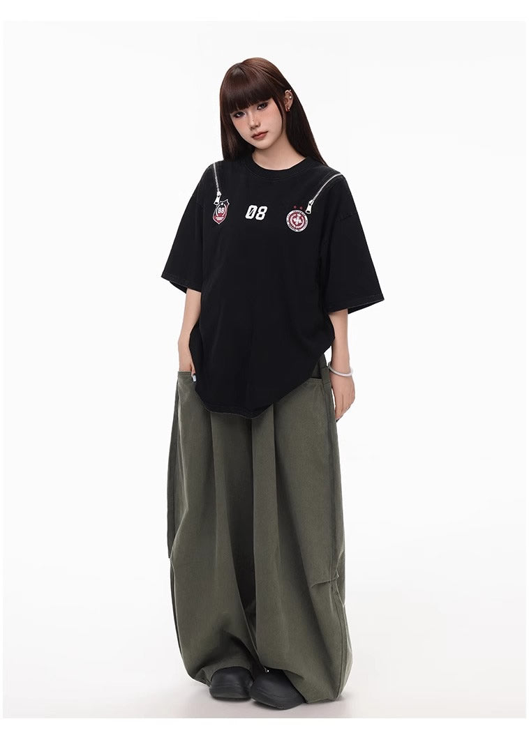 Summer Lightweight Solid Blade-Cut Wide-Leg Pants [ID:0548PA]