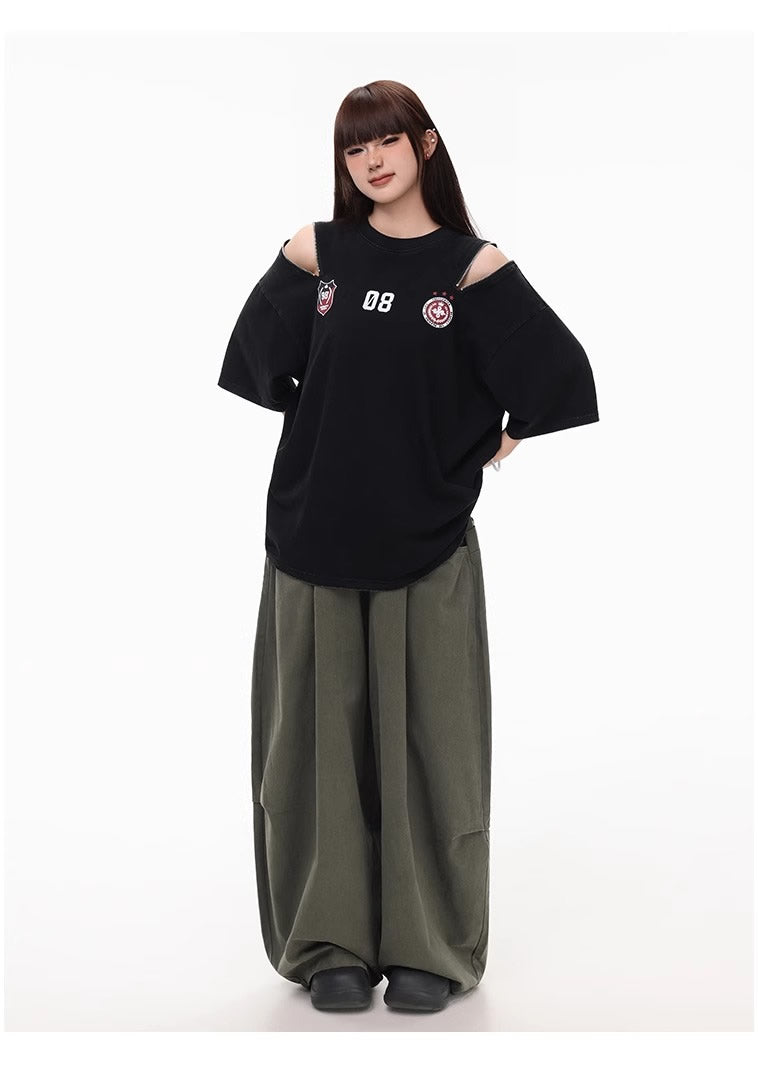 Summer Lightweight Solid Blade-Cut Wide-Leg Pants [ID:0548PA]