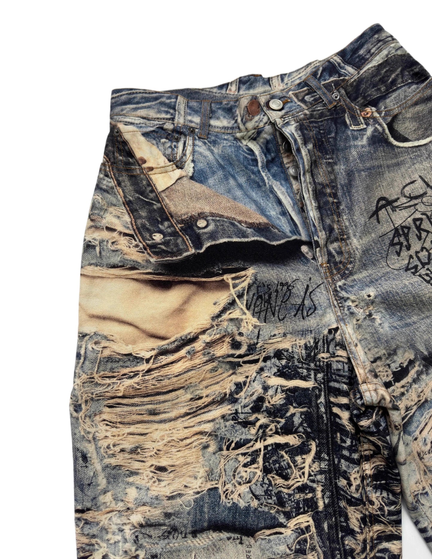 3D Illusion Full-Print Oversized Loose Fit Denim Pants [ID:0557PA]