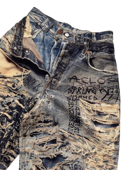 3D Illusion Full-Print Oversized Loose Fit Denim Pants [ID:0557PA]