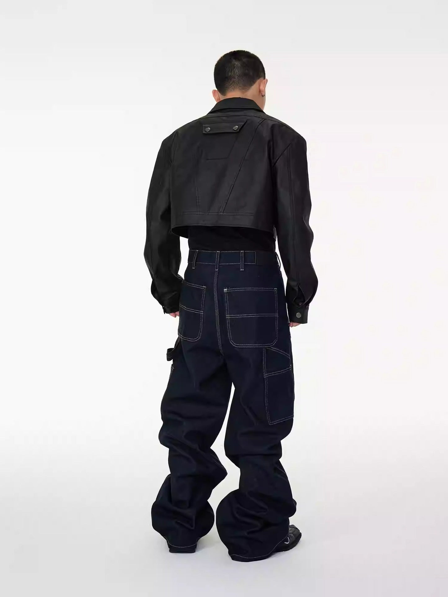 Triple Stitch Rigid Denim Double Knee Work Pants
 [ID:0558PA]