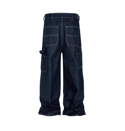 Triple Stitch Rigid Denim Double Knee Work Pants
 [ID:0558PA]