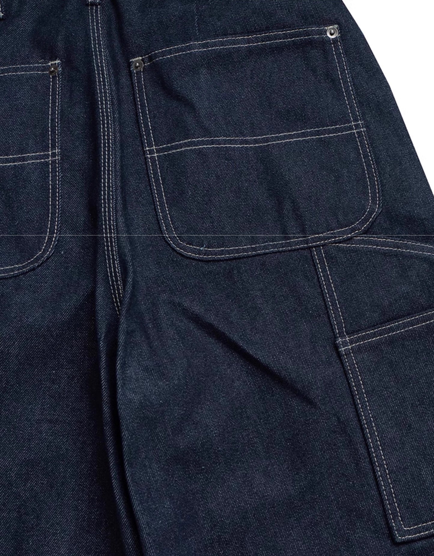 Triple Stitch Rigid Denim Double Knee Work Pants
 [ID:0558PA]