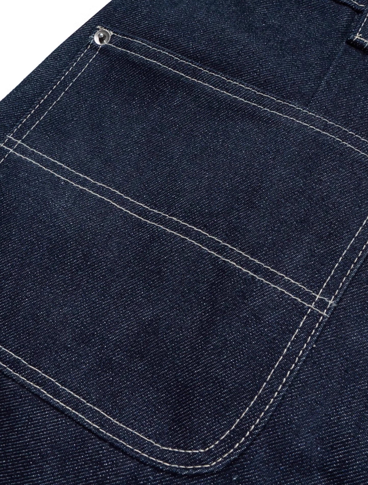 Triple Stitch Rigid Denim Double Knee Work Pants
 [ID:0558PA]