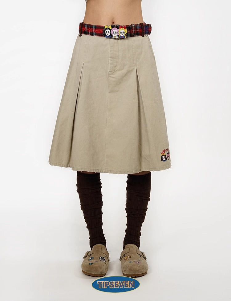 Office Lady Cartoon Plaid Classic Design Belt
 [ID:0560BE]