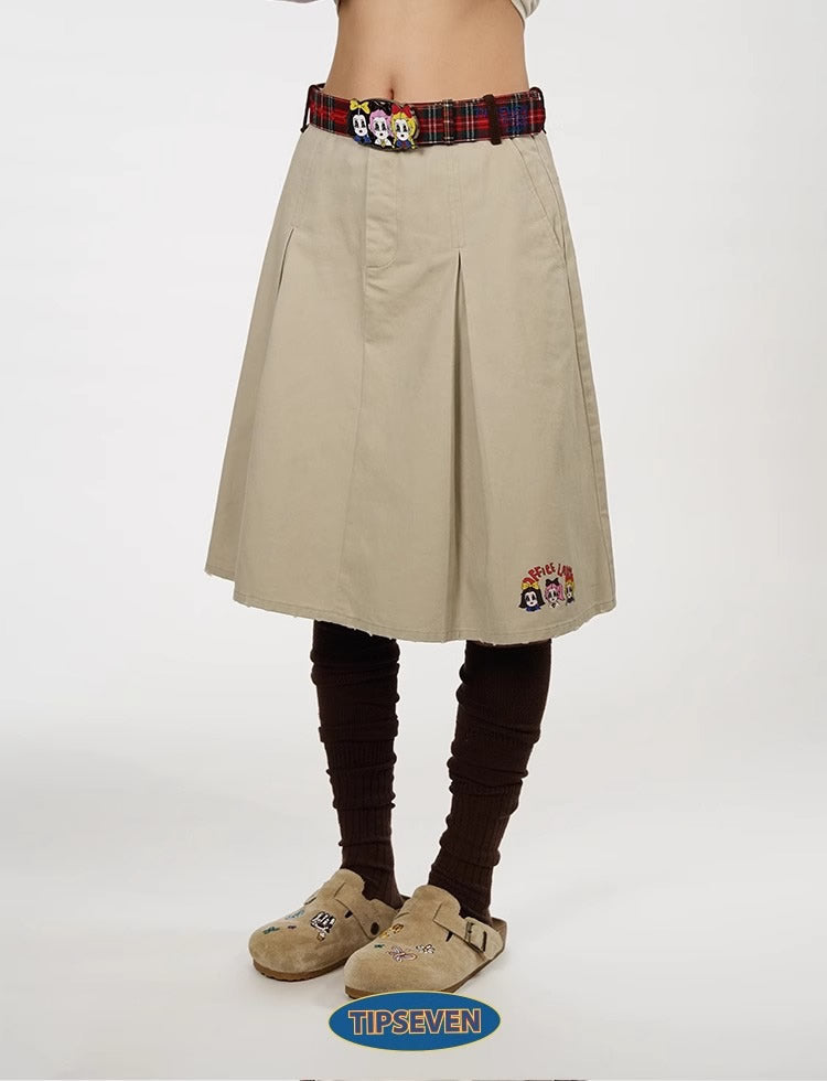 Office Lady Cartoon Plaid Classic Design Belt
 [ID:0560BE]