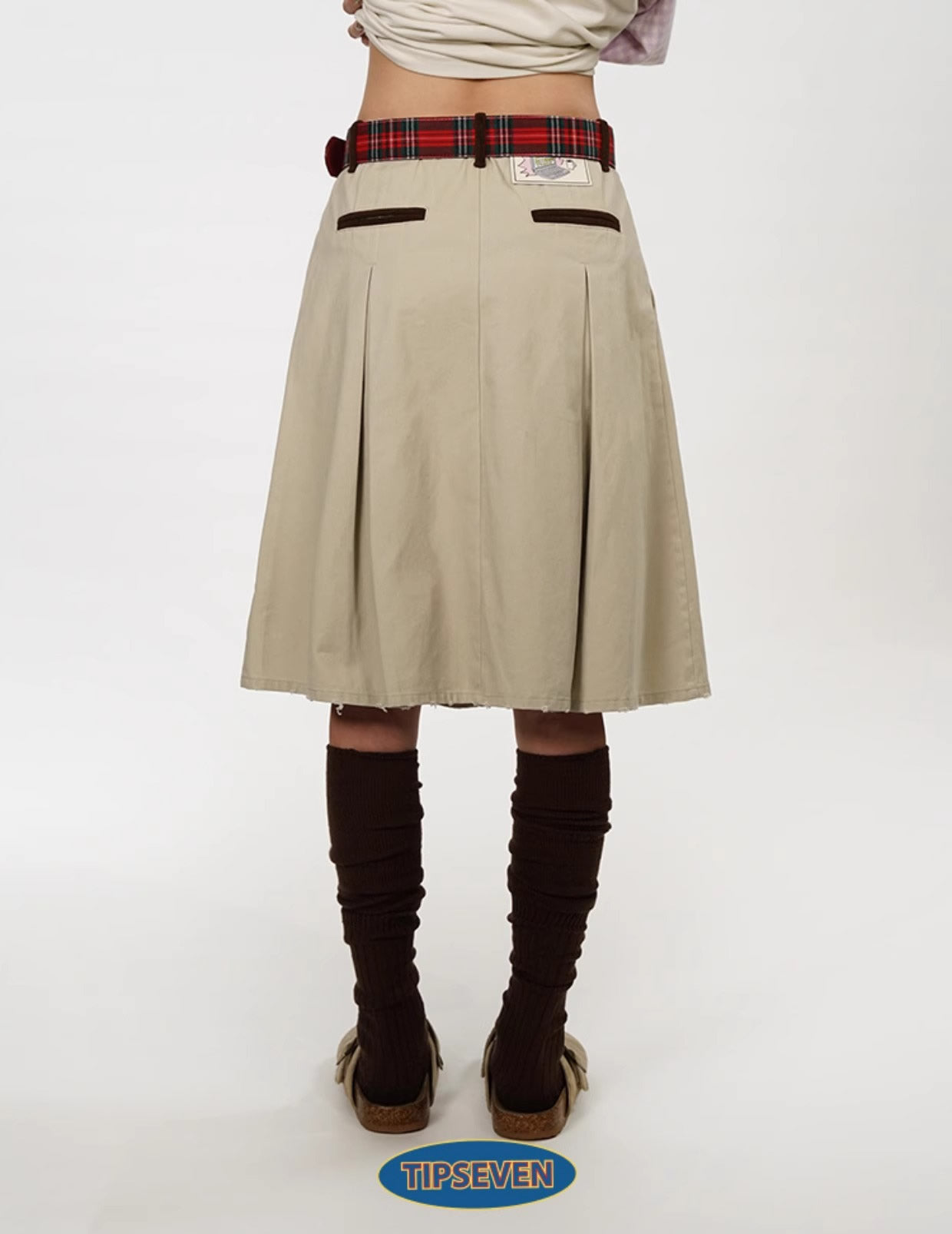 Office Lady Cartoon Plaid Classic Design Belt
 [ID:0560BE]