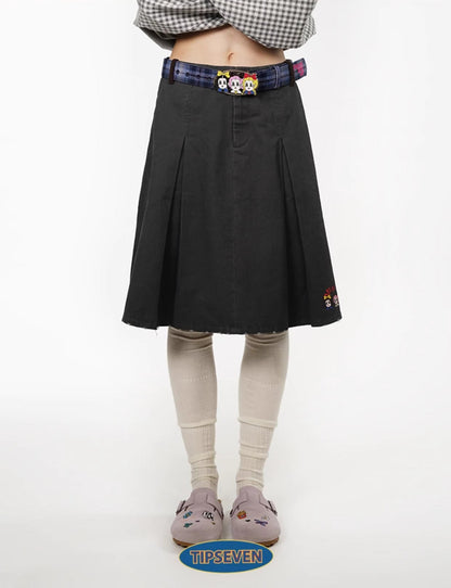 Office Lady Cartoon Plaid Classic Design Belt
 [ID:0560BE]