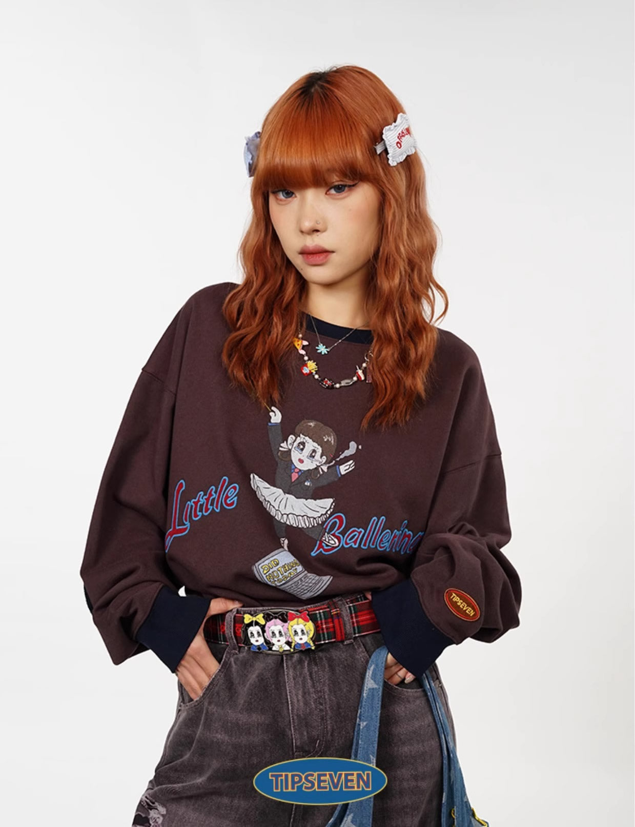 Office Lady Cartoon Plaid Classic Design Belt
 [ID:0560BE]