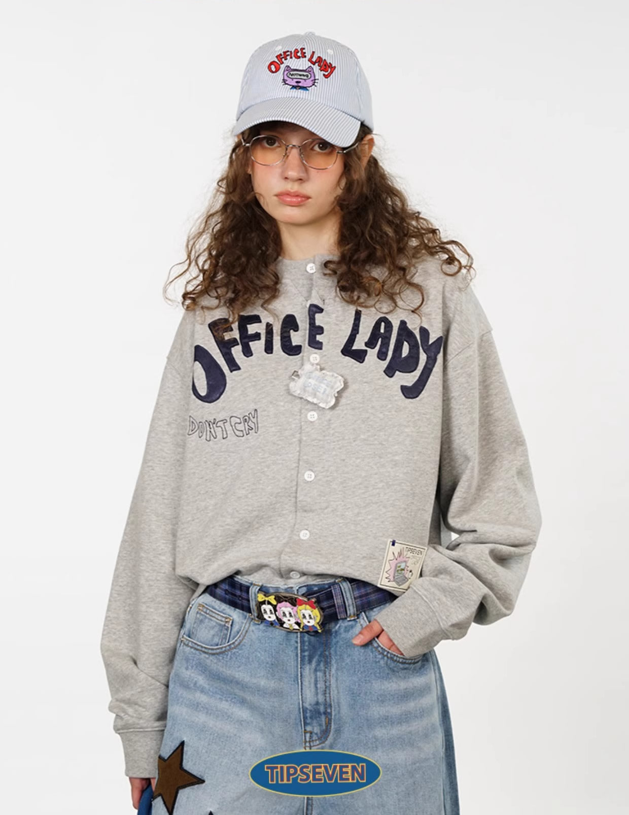 Office Lady Cartoon Plaid Classic Design Belt
 [ID:0560BE]