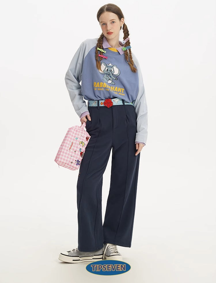 Hand Drawn Cartoon Apple Buckle Leather Belt
 [ID:0561BE]