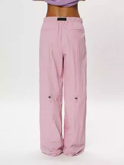 Olympic Style Graffiti Elastic Waist Casual Pants
 [ID:0562PA]