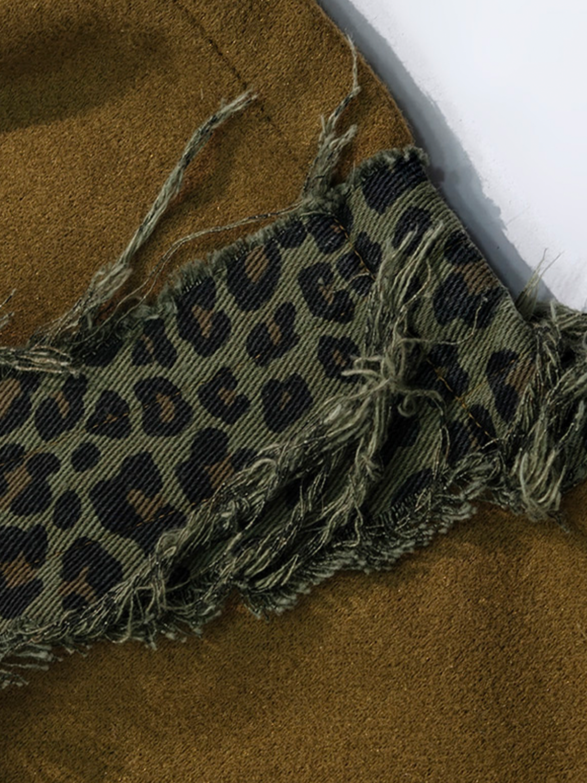 UUCSCC Leopard Spliced Wide-Leg Pants