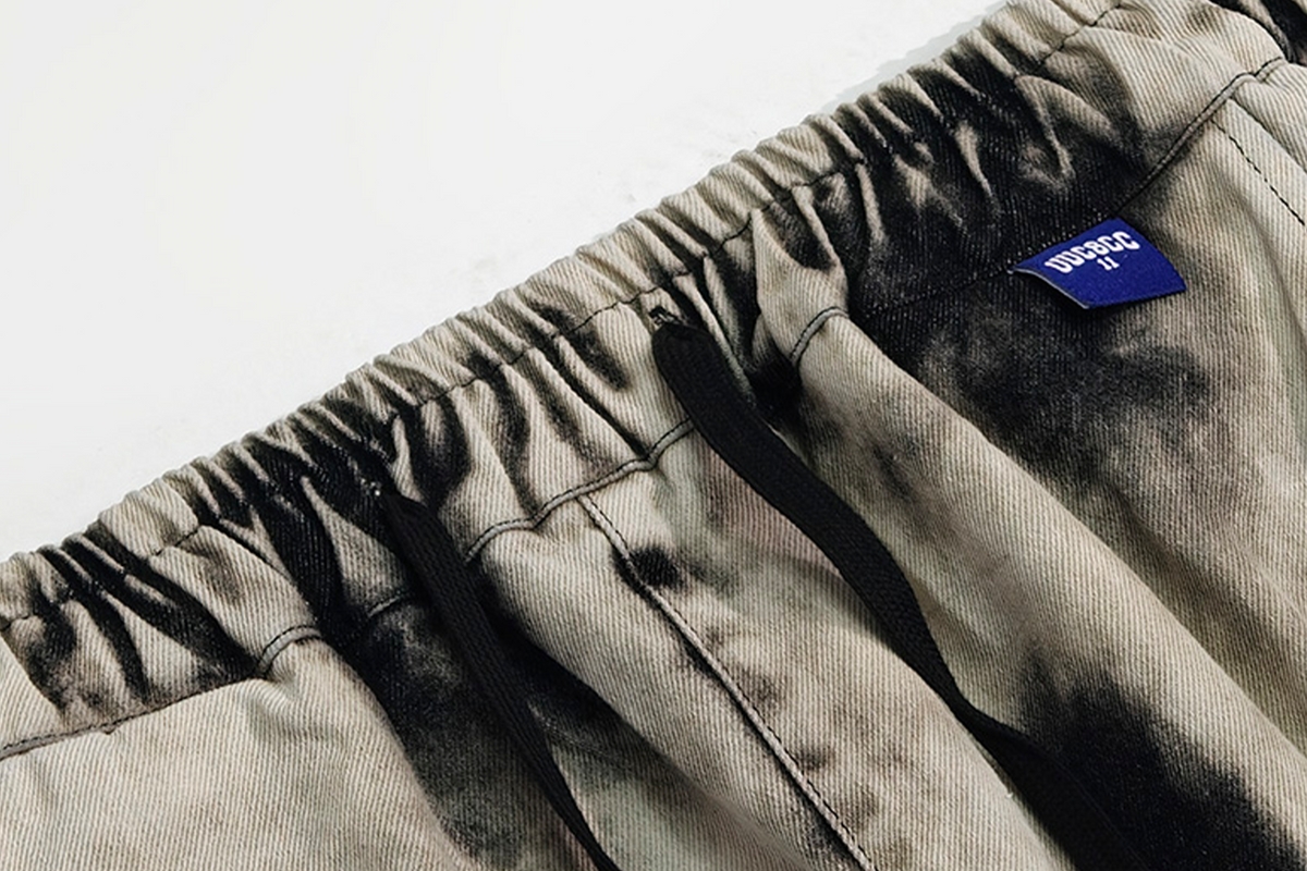 UUCSCC Washed Multi-Zipper Wide-Leg Jeans
